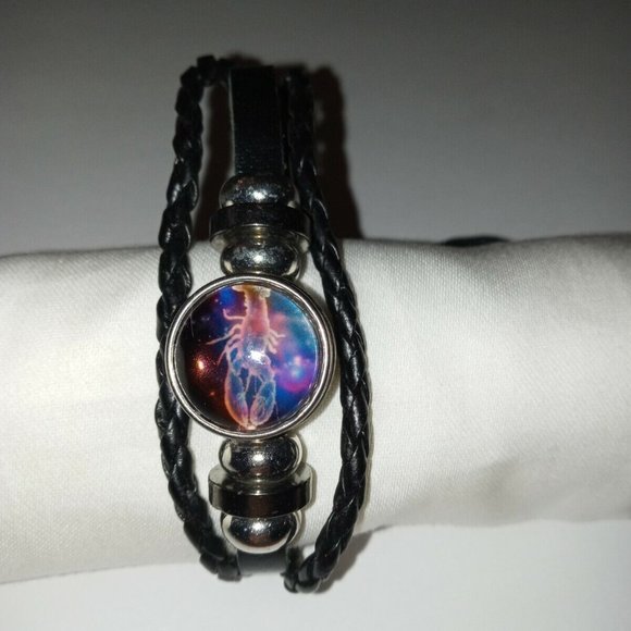 Bracelet Men's or Women's Cancer Leather Adjustable New - Picture 3 of 6